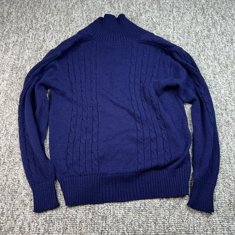 Vintage McGregor Sweater Mens Medium Knit Cardigan 80s 90s Grandpa Preppy Blue